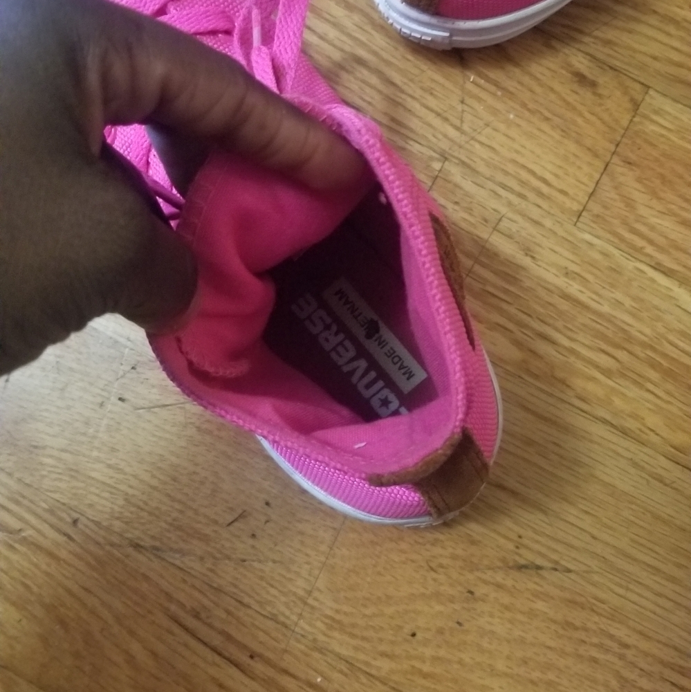 Women's Pink and Brown Suede Hi Top Convertible - Picture 3 of 11